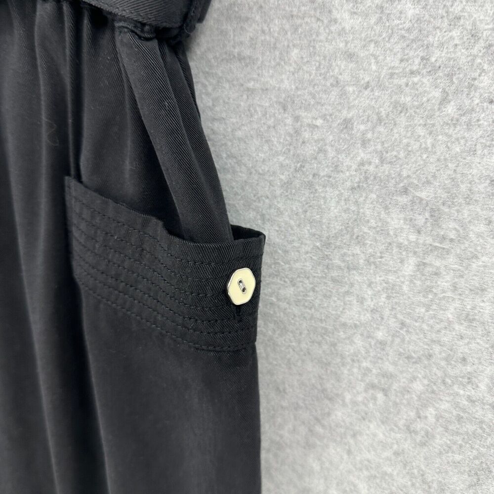 Elevenses Jumpsuit Womens 2 Black Anthropologie Sable Romper Cropped Wide Leg - Picture 5 of 11